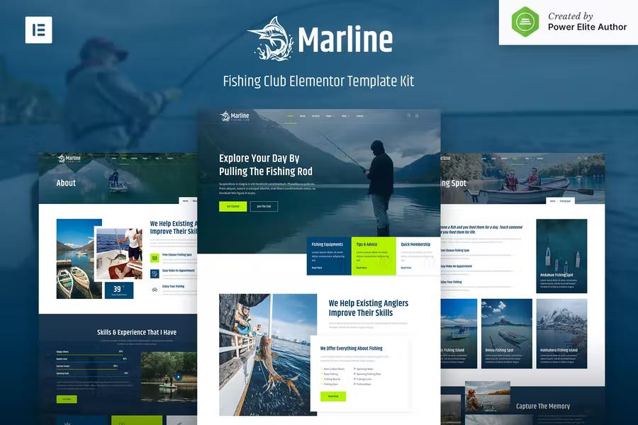 MARLINE – FISHING & HUNTING CLUB ELEMENTOR TEMPLATE KIT
